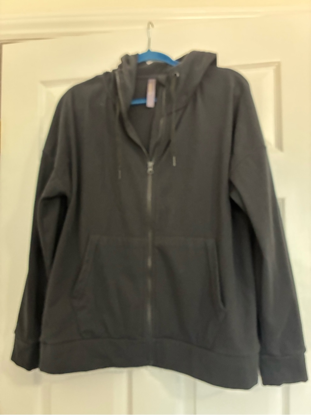 Mondetta Women's Black Hooded Zip Fleece